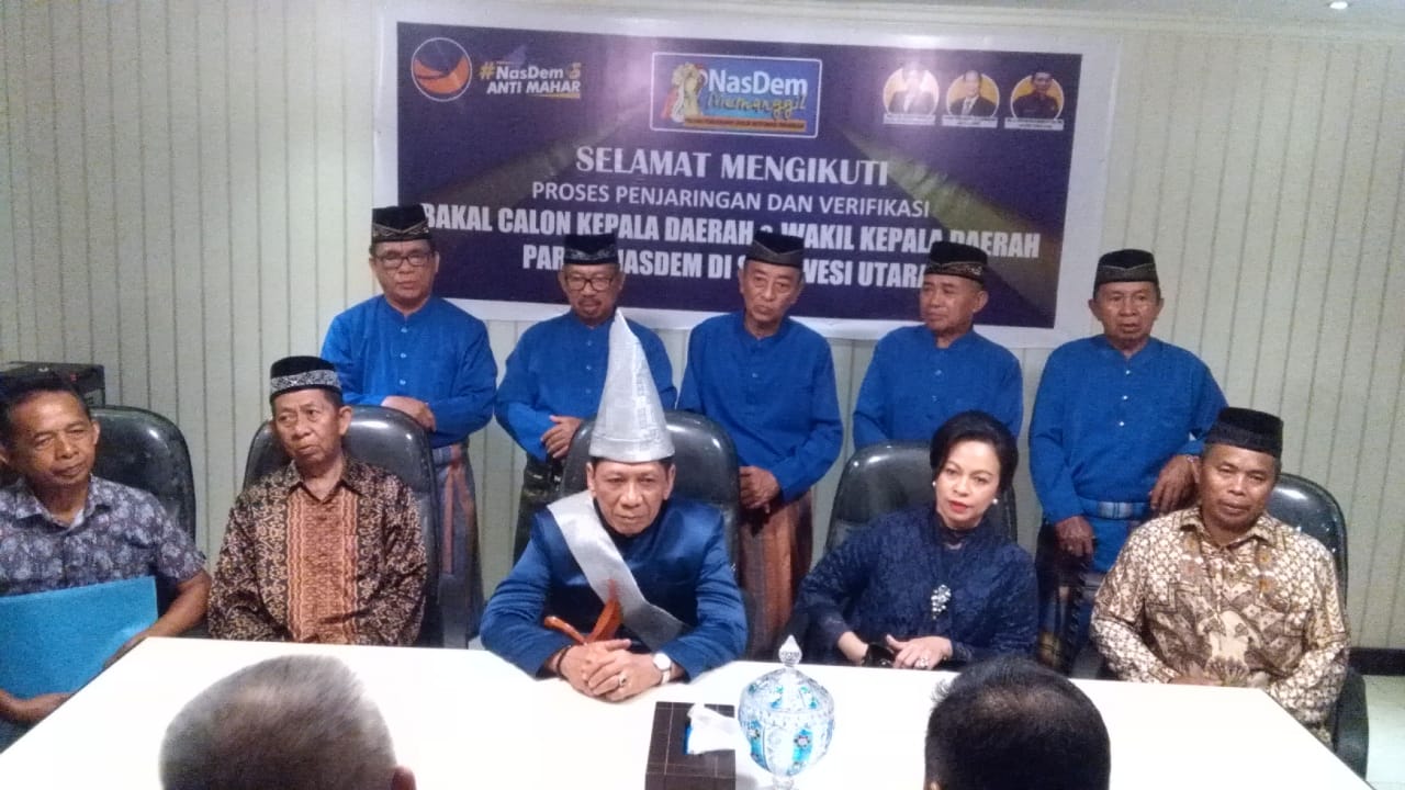 Aki Bintang SRM Resmi Daftar di Nasdem sebagai Cawagub Sulut