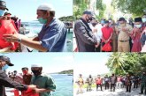 Tak Kenal Lelah, Gubernur Olly Turun Langsung Serahkan Bantuan di Pulau Gangga, Talise, Kinabuhutan dan Bangka
