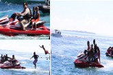 Salurkan Bantuan Covid-19 Hingga ke Pulau, Wagub Kandouw Akrab bersama Anak-anak Pantai, Ajak Main Jet Ski
