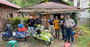 Semangat Ditengah Pandemi, Tim Club Vespa BOSS Touring Manado-Gorontalo PP